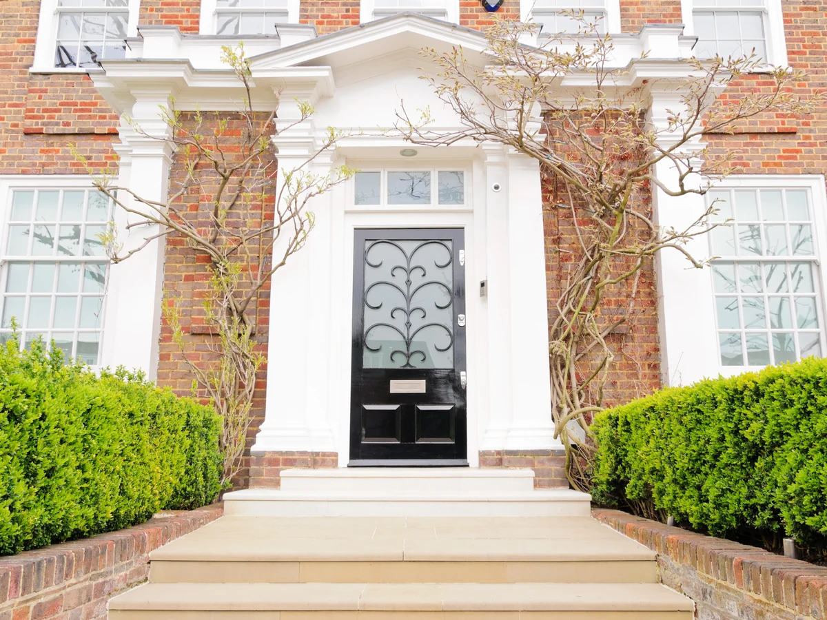 Large red brick house painting Large red brick house painting in Wilmslow by Cheshire Painters